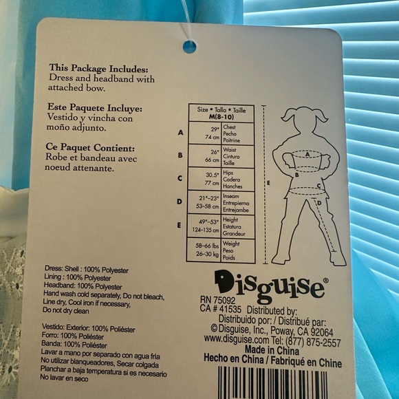 ALICE IN WONDERLAND costume size 8-10, new with tags. - Picture 6 of 8